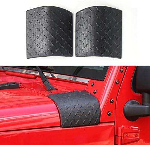 New Black Cowl Body Armor Cowling for 2007-2017 Jeep Wrangler JK Unlimited Rubicon Sahara Accessories Pair (Black)
