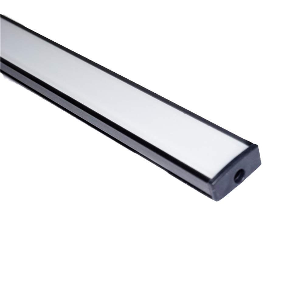 Buy 50CM 20Inch Black Surface ed led Aluminium Profile,U Flat Under