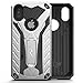 Zizo Static Series for iPhone X case with Kickstand Military Grade Drop Tested Impact Resistant Heavy Duty Case iPhone Xs Silver Black