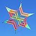 Besra 42inch Huge Lotus Flower Kite Colorful Signle Line Nylon 3D Box Kite with Flying Tools (42inch Hexagon Color Random)