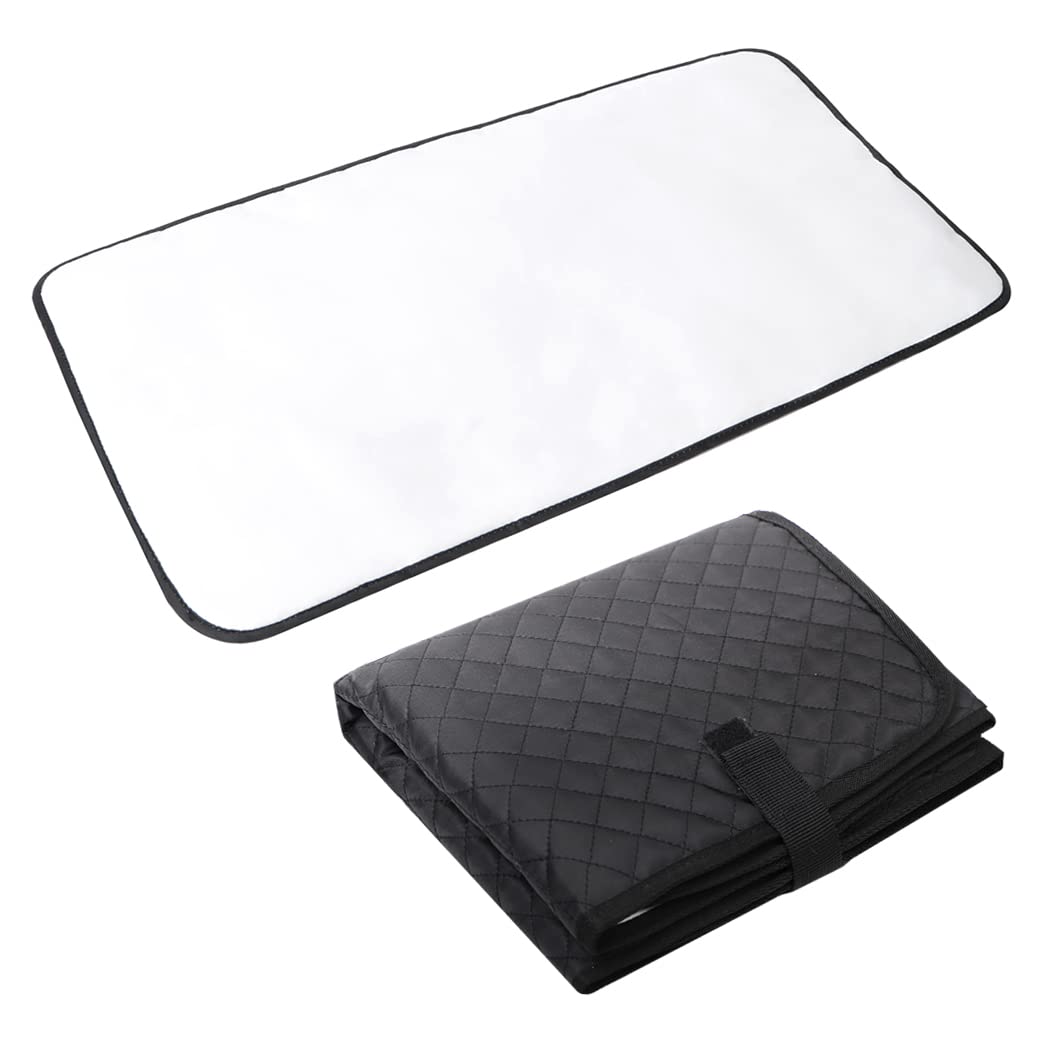 Lekebaby Portable Folding Nappy Change Mat - Travel Changing Pad, Quilted Black