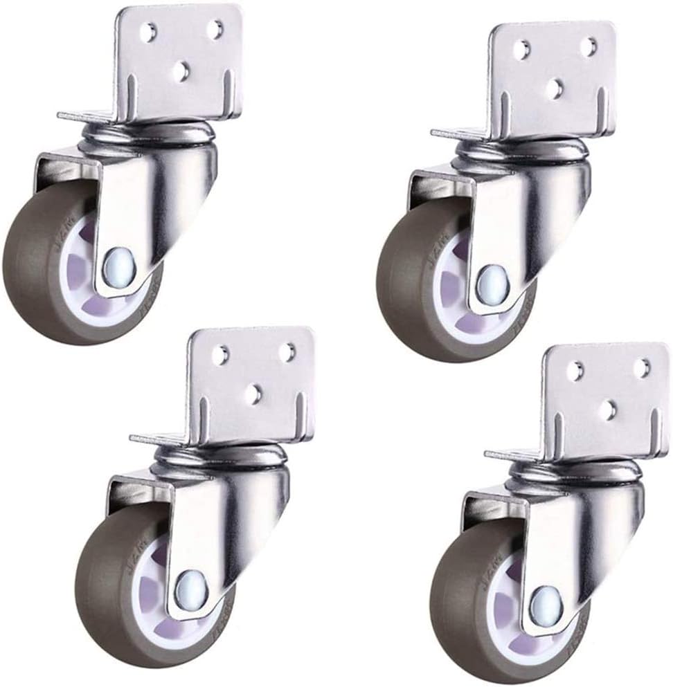 Alaeo Transport castors rubber swivel castors, 4 pieces Lshaped board