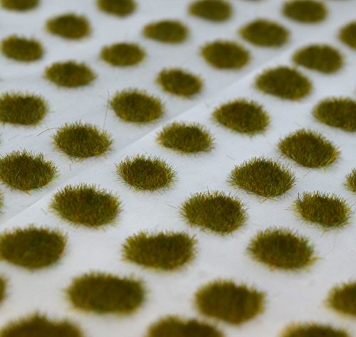 War World Scenics Self Adhesive Static Grass Tufts x 100 – North European, 2mm – Model Railway Wargame Scenery Railroad Modelling Diorama Miniature Hobby Tabletop