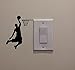 YINGKAI Male Basketball Player Dunking on Light Switch Decal Vinyl Wall Decal Sticker Art Living Room Carving Wall Decal Sticker for Kids Room Home Window Decoration