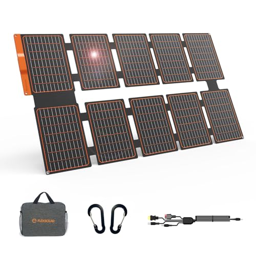 FlexSolar Solar Panel 100W,Foldable Solar Module for Portable Solar Generators Foldable Solar Charger for Small Generators,Mobile Power Supply, PC