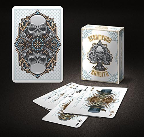Steampunk Bandits Playing Cards White Edition Bicycle Branded Limited Edition Single Print Run 2500 Decks RARE by Bicycle