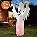 Joiedomi Halloween 8 FT Inflatable Ghost on Fire with Build-in LEDs Blow Up Inflatables for Halloween Party Indoor, Outdoor, Yard, Garden, Lawn Decorations