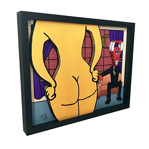 Dark Art Nude Girl Naked Girl Art Devil Art 3D Art Horror Decor Horror Art Sexy Girl Print Devil Print 666 Goth Art Gothic Artwork Dark Decor Pop Art