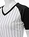 Xpril Women's Casual Cool Max Striped Short sleeve basebALL V-neck T-shirt