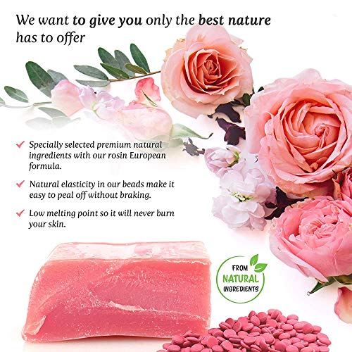 image for Tress Wellness Hard Wax Beans Wax Beads 0.75 lb - Waxing Beads Rose - 