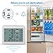 (2021 Upgraded) Brifit Refrigerator Thermometer, 2 Channels Thermometer with 2 Wireless Sensors, Backlight, Audible Alarm Temperature Gauge for Freezer, Kitchen, Home (Battery not Included)