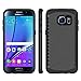 Galaxy S7 Edge Case, GEENKER Heavy Duty Dual layer Rugged Flexible Shock-Absorption Soft Silicone Bumper and Anti-Scratch Hard Rigid PC Cover Hybrid Protective Case for Samsung Galaxy S7 Edge -Black