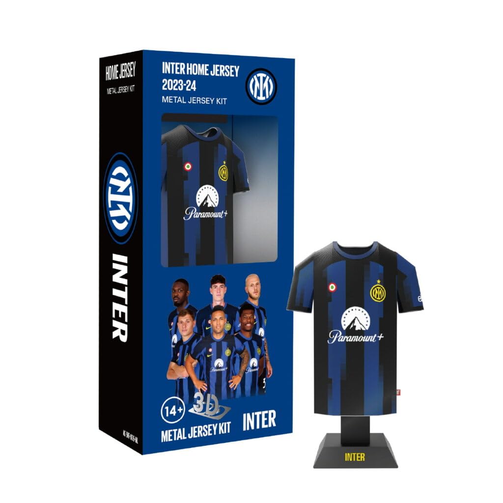 Inter Milan 23/24 Home Metal Football Shirt Locker Pack - Officially Licensed Miniature Alloy Replica Jersey Collectible Display Gift - Personalise Customisable Name & Number Decals