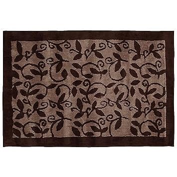 Amazon De Casa Fondo Mikrofaser Teppich Lindenblatter Ca 120x180cm