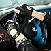 ELMA Men's Deerskin Leather Fingerless Half Finger Driving Unlined Gloves (L, Black)