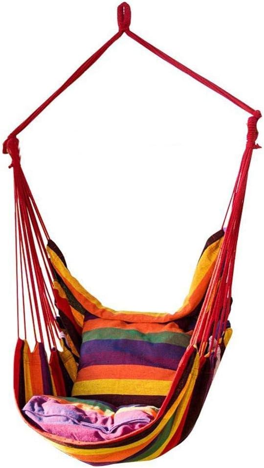 Yealsha Max 330 lbs Hanging Rope Hammock Chair Swing Seat, Large Hammock Chair Relax Hanging Swing Chair for Indoor/Outdoor