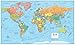 32x50 RMC World Signature Push-Pin Travel Wall Map Foam Board Mounted or Framed (Black Framed)