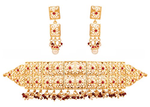 Touchstone hollywood glamour faux pearls ruby grand bridal jewelr…