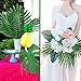 ElaDeco 36 Pcs Artificial Tropical Palm Leaves with Stems Luau Party Decoration Faux Palm Leaves Safari Leaves for Hawaiian Luau Party Jungle Beach Birthday Theme Decorations