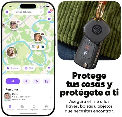 Tile - Localizador Bluetooth, localizador de Llaves y localizador de Objetos para Llaves, Bolsos y Mucho más.Compatible con iOS y Android. Paquete de 1 (Negro)