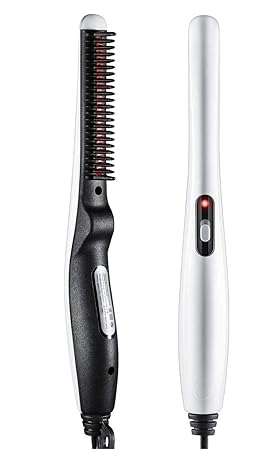 VARNITYA Third Generation Electric Beard Hair Straightening Modeling Comb for Beard hair and Head Hair Suitable for Man and Woman (White-002)