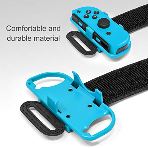 Wrist Band for Nintendo Switch Just Dance 2019 and Leg Strap for Switch Ring Fit Adventure Game, Adjustable Elastic Sport Movement Leg Fixing Strap and Wrist Dance Band for Nintendo Switch Games