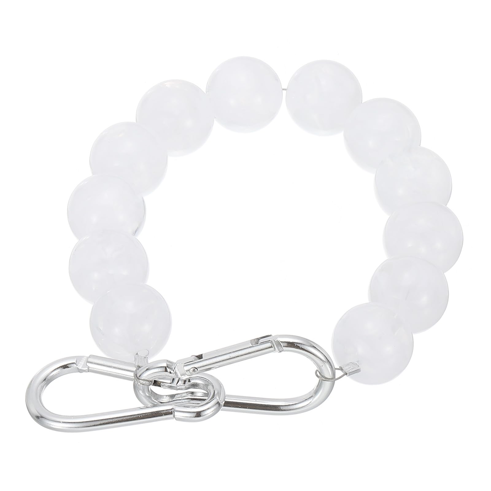 PATIKIL Flagpole Retainer Ring Flag Pole Accessories, Flagpole Mount Ring Accessories Keep Flag Close to Pole with Stainless Steel Cable for Indoor Outdoor, White, 3"