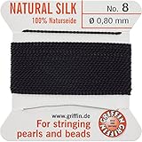 Black Slk Bead Cord #8 - BDC-253.08