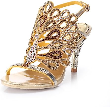 Abby Womens Sexy Nice Shining Surprising Evening Party Wedding Fashion Leather Stiletto Sandals