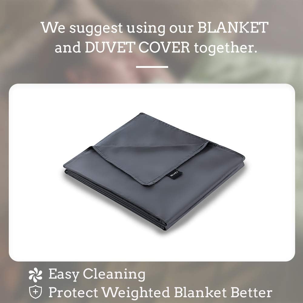 ZonLi Adults Weighted Blanket 20 lbs(60''x80'', Grey, Queen Size), Cooling Weighted Blanket for Adult, 100% Cotton Material with Glass Beads: Home & Kitchen