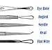 Professional Blackhead and Blemish Remover Kit. 5pcs Blackheads Extractor, Comedone Extractors Blemish Tools Blackhead Remover and Case with Mirror.