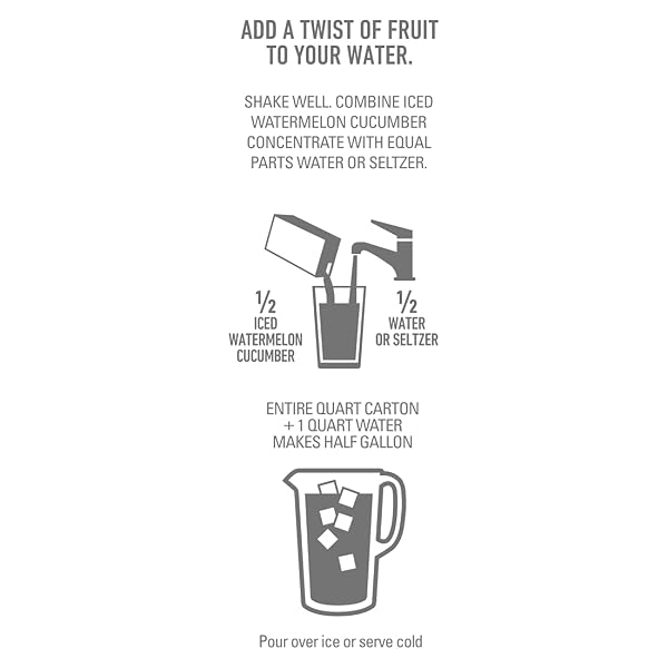 TAZO REFRESHERS ICED HERBAL TEA & JUICE MIX FOR A REFRESHING DRINK MIX WATERMELON CUCUMBER 0G ADDED SUGARS 32OZ