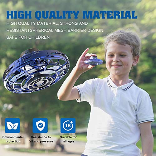 FlyNova Mini Drone UFO Flying Toys, Hand Operated Drones for Kids, Flying Ball as a Best Gift for Boys and Girls (Blue)