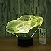 Easuntec Night Light Toy Car 3d Night Light Beside Lamp Help Kids Fell Safe at Night Remote Control Adjustable 7 Colors for Kids Great Toy Gift Idea for Kids by Csygood(Toy Car)