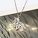 HANFLY 18k Rose Gold Plated unicorn Necklace horse Origami jewelry 16.5