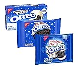 Oreo Cookie Holiday Variety Pack - Peppermint Bark Oreos, Winter Oreos, and White Fudge Covered Oreos - 3 Boxes Total of Limited Edition Flavors