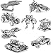 Metal Earth 3D Metal Model Kits - HALO - UNSC Mantis, Pelican, Warthog - Master Chief Helmet - Assault Rifle - Forerunner Phaeton - UNSC Gungoose - UNSC Scorpion - 8 Piece Bundle