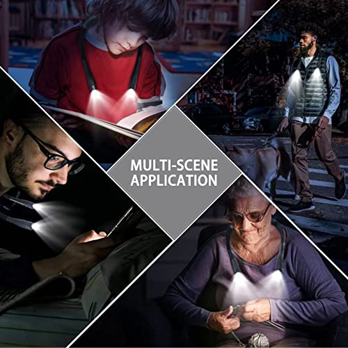 COREBAY LED Neck Reading Light，Book Light for Reading in Bed，Rechargeable LED Light Perfect for Knitting, Crafts, and Readers