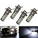 (Pack of 4) Aluminum Projector 6500K HID Xenon White 10-SMD H3 LED Replacement Bulbs For Car Fog Lights Driving Lamps