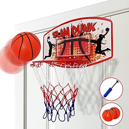 Bundaloo Mini Basketball Hoop Over The Door Indoor Basketball Game for