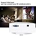 Uhappy Mini Portable High Definition Projector Home Theatre Cinema 320x240 AV/VGA/USB/SD/HDMI,Low Noise and Dust Free Design. (White)