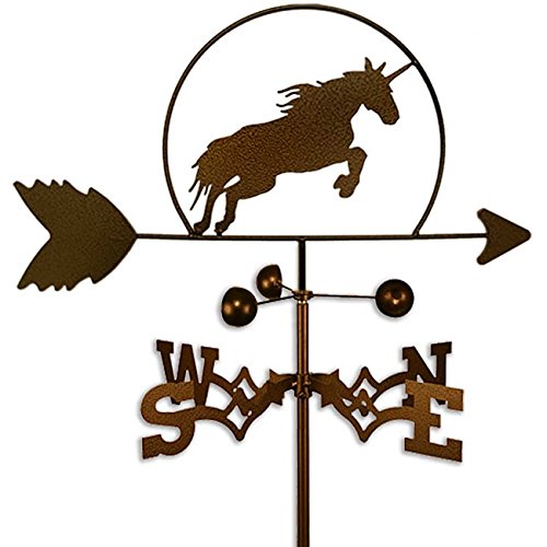 Hand Made UNICORN HORSE GARDEN Stake Weathervane ~NEW~