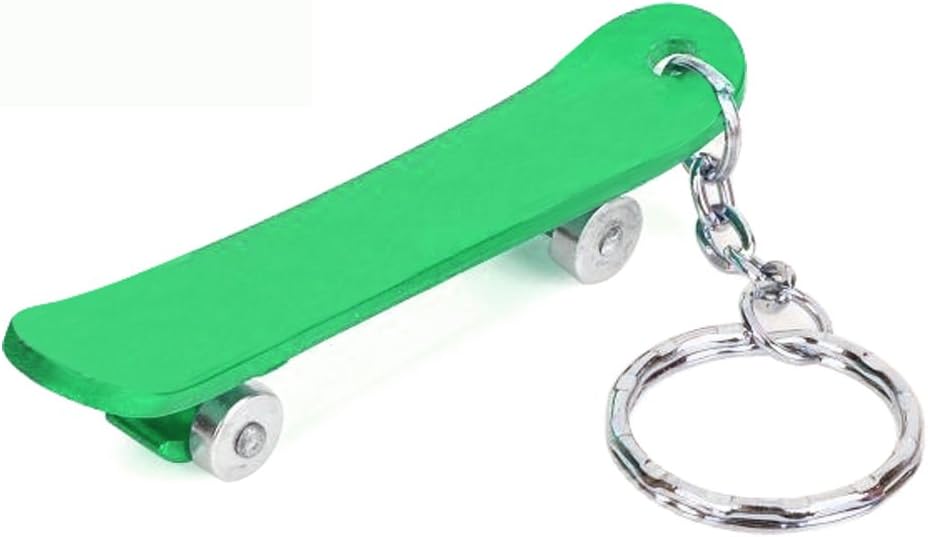 Aspire Skate Board Bottle Opener with Key Chain, 3 1/2" L x 2/3" W - Green, 6 piece