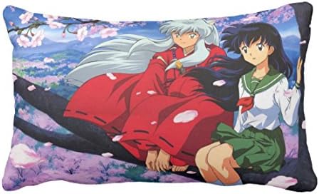 Honvincen Custom Japan Anime Inuyasha Pillowcase Rectangle Cotton Pillow Duplex 16X24Inch