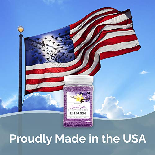 Smells Begone Odor Eliminator Gel Bead Value Pack - Air Freshener - Eliminates Odors in Bathrooms, Pet Areas, Boats, RVs and Cars - Made with Essential Oils - 2 x 12 Ounce + 48 Ounce Refill (Purple) - Thumbnail 3