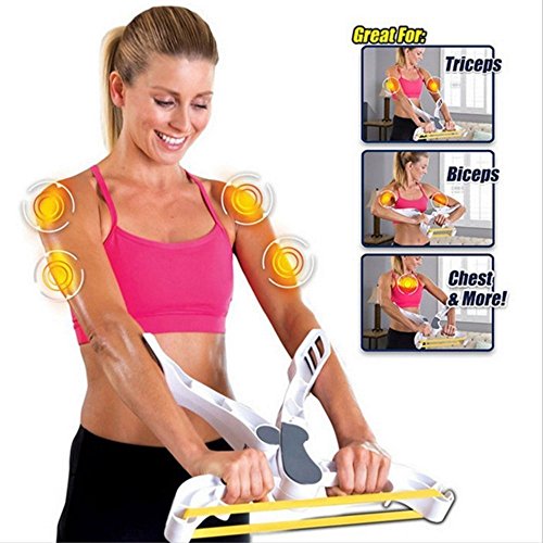 letton Arm Workout Machine Upper Body Resistance Exercise with 3 System Resistance Training Bands for Women Tones Strengthens Arms Biceps Shoulders Chest