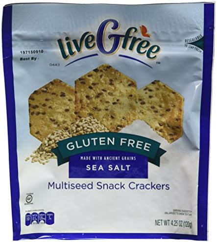 Live G Free Gluten Free Multiseed Crackers - Sea Salt - (Pack of 2)