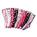 Deer Mum Girl's Cute Princess Knee High Socks (S(3Y-6Y), set 6)