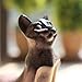 Rusty Brown Vintage Rustic Decorative Resin Animal Cat Yoga Pose Statue