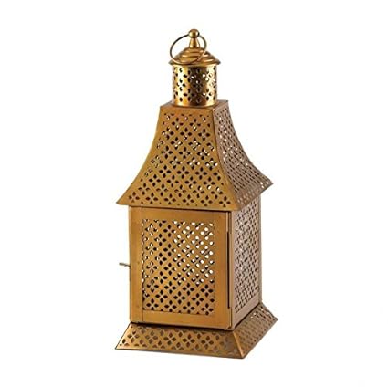 Outdoor Lanterns Decorative Enigma Gold Metal Floor House Porch